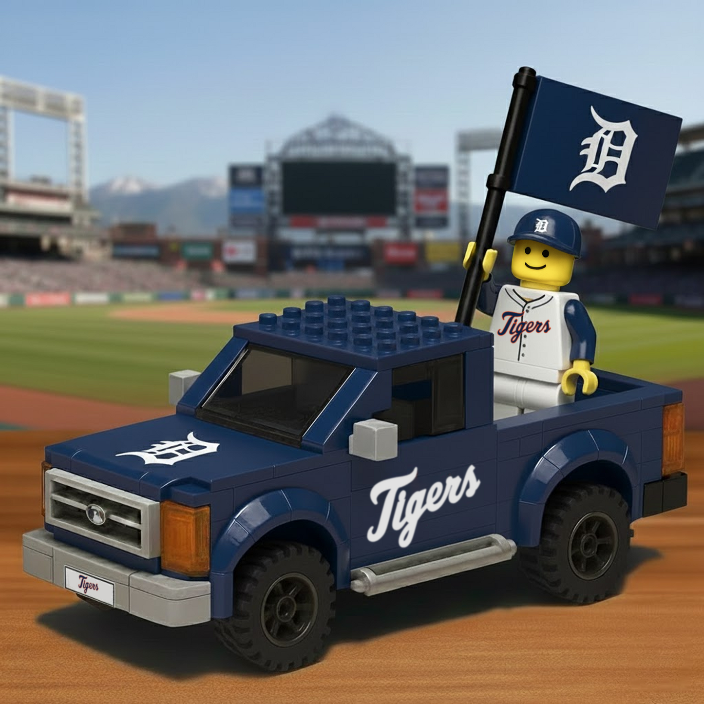 DET x MLB Building Blocks Truck Toy Set DatND DVT