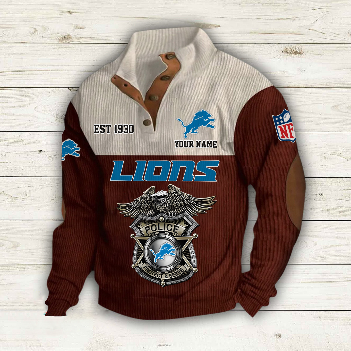 DET x NFL Custom Name Sport Sweatshirt DatND DVT