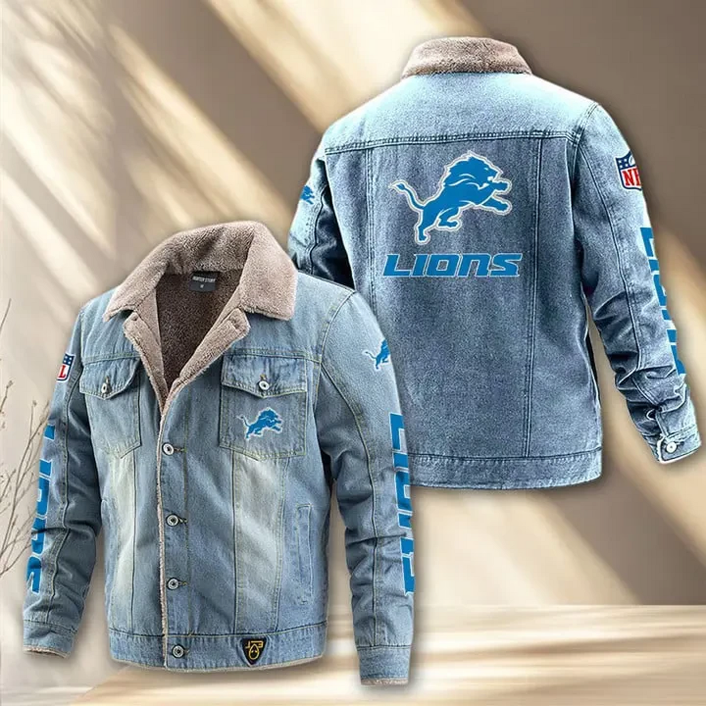 DET x NFL Fleece Lined Denim Jacket DatND DVT