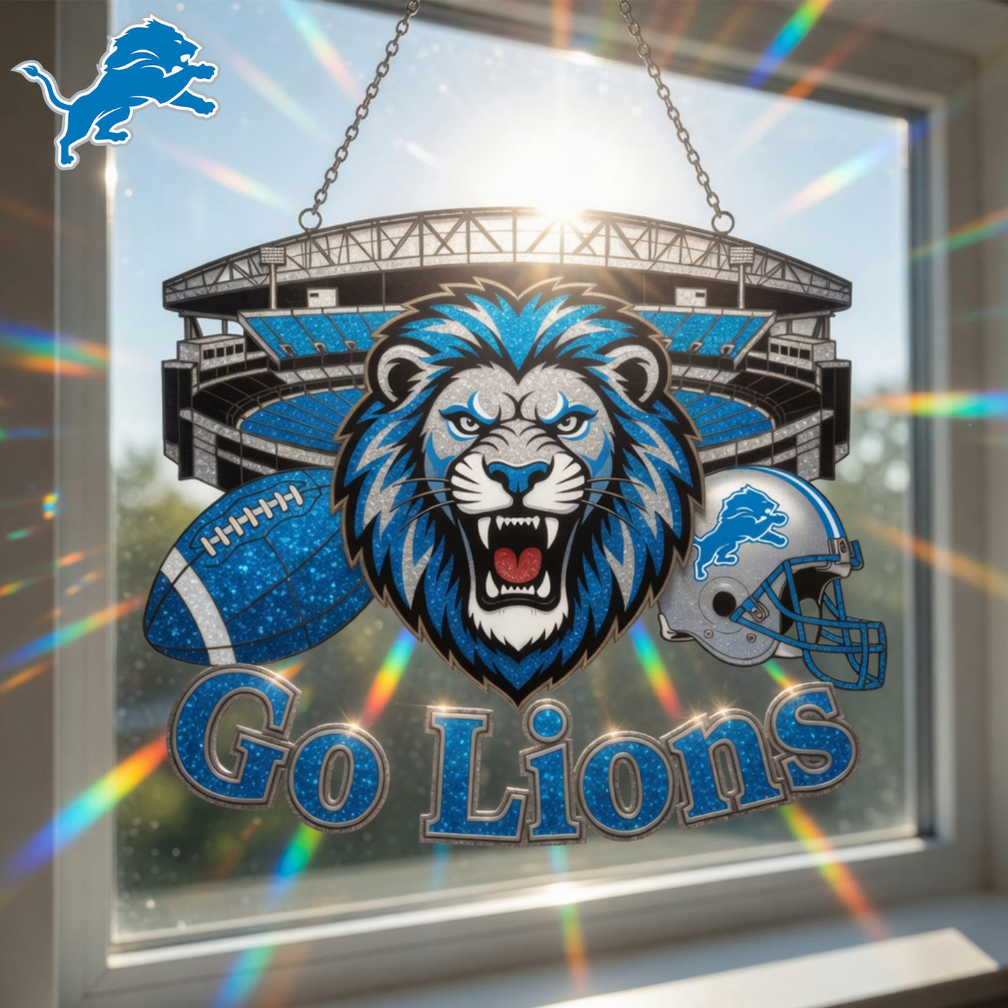 DET x NFL Game Day Suncatcher