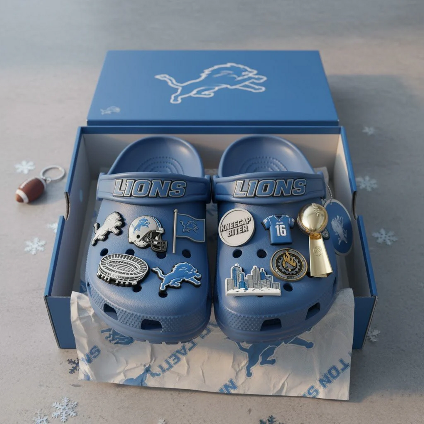 DET x NFL Premium Crocs Clogs Shoes DATND TANTD