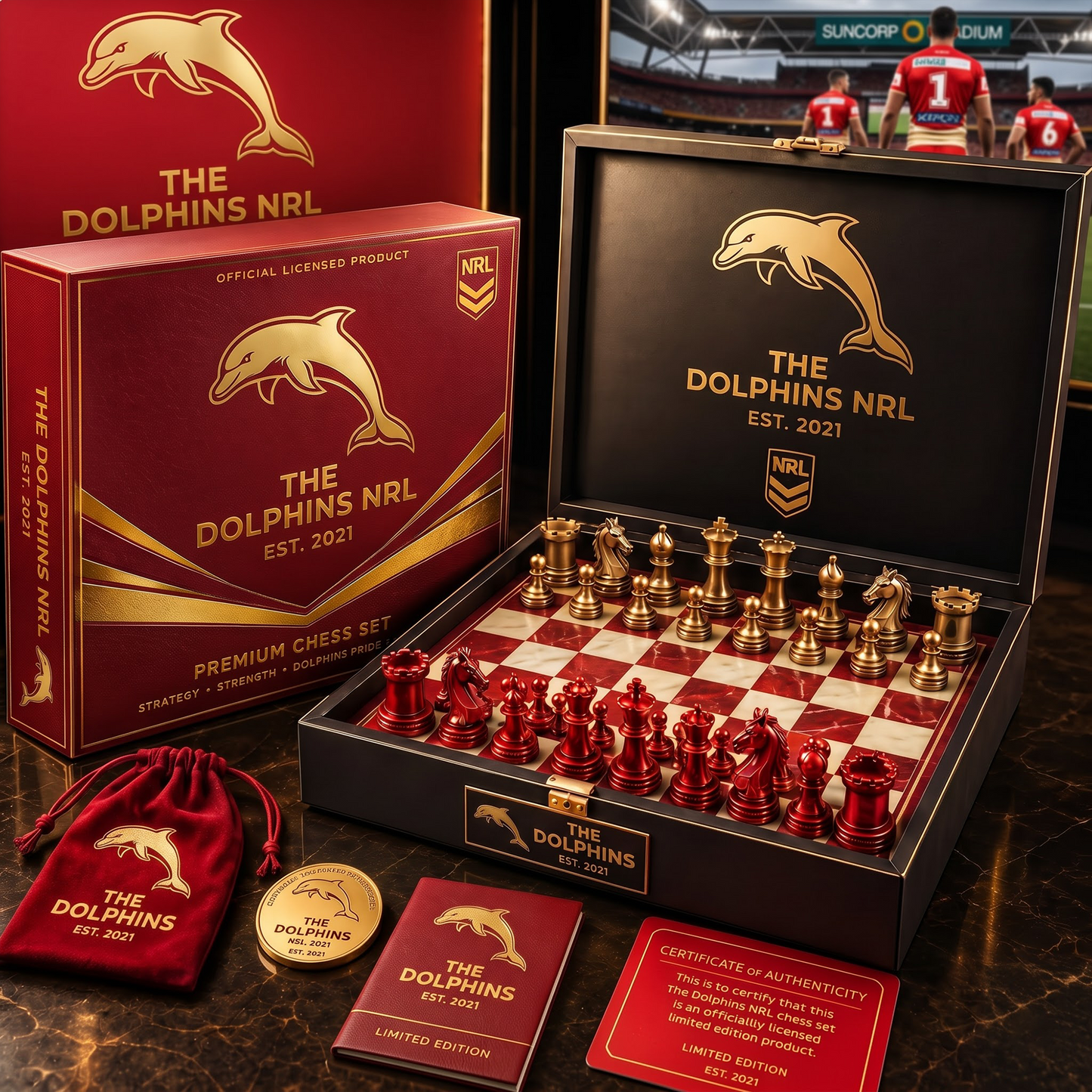 DOL X PREMIUM NRL CHAMPIONS CHESS SET – LIMITED COLLECTOR EDITION