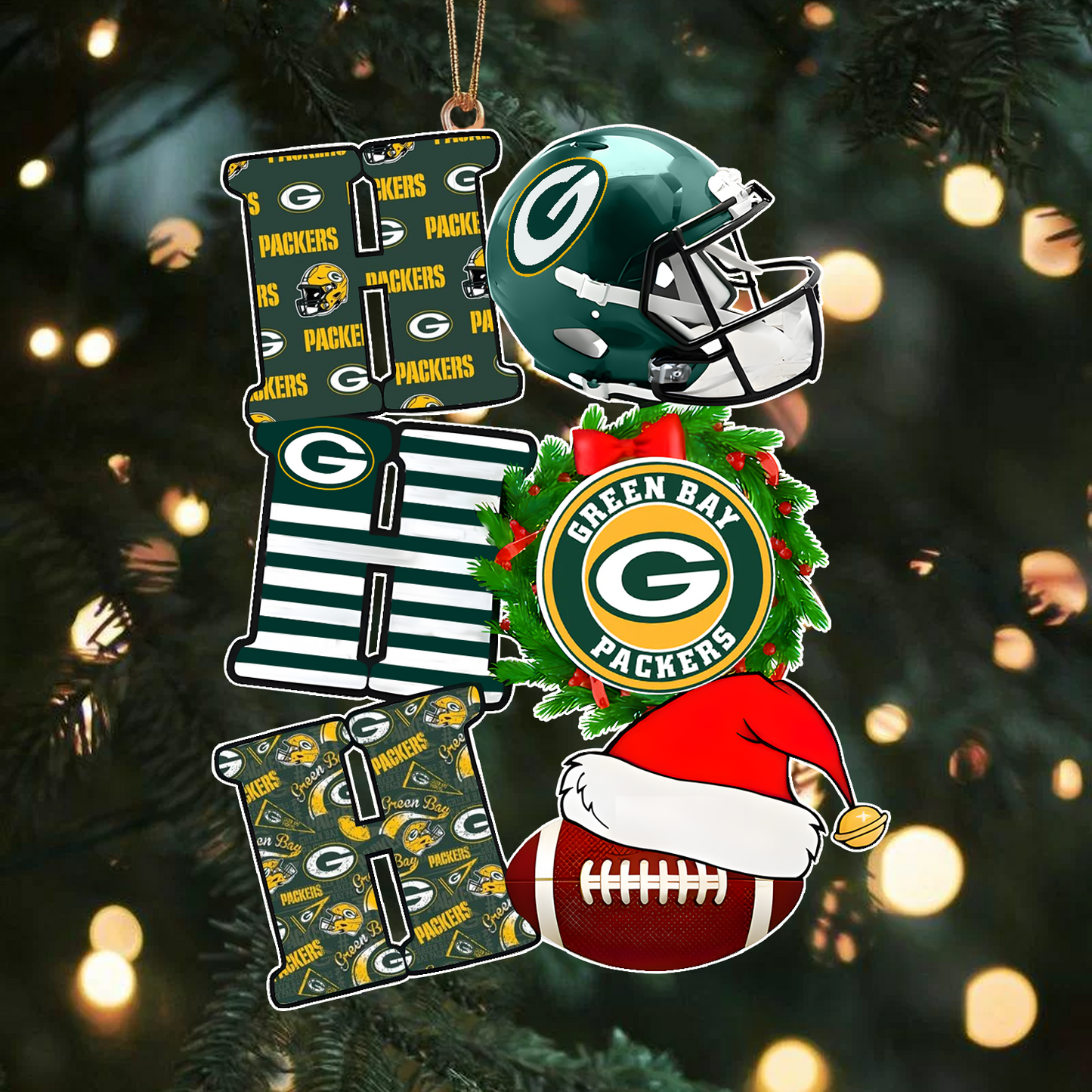 GB x NFL Christmas Ho Ho Ho Ornament 0101 DatND ThuongNH