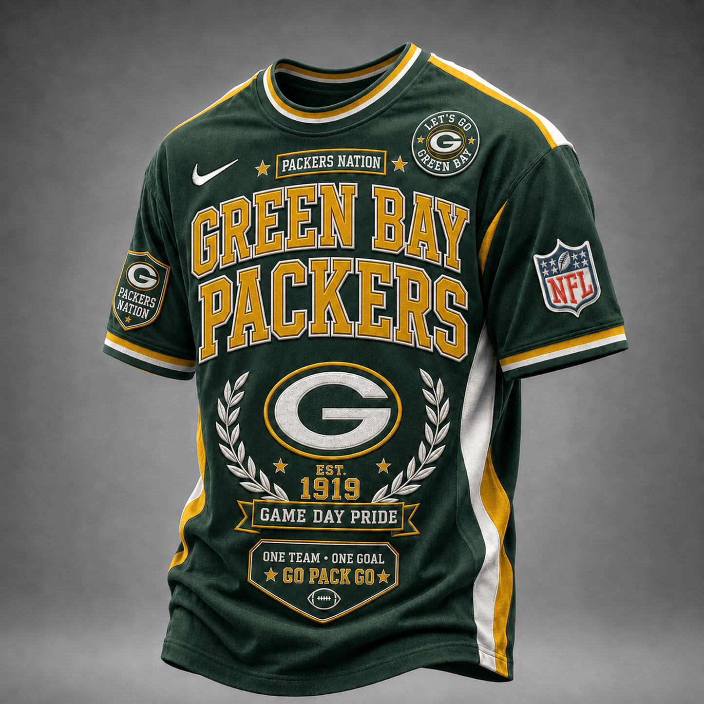 GB x NFL Premium Classic Game Day Football T-Shirt