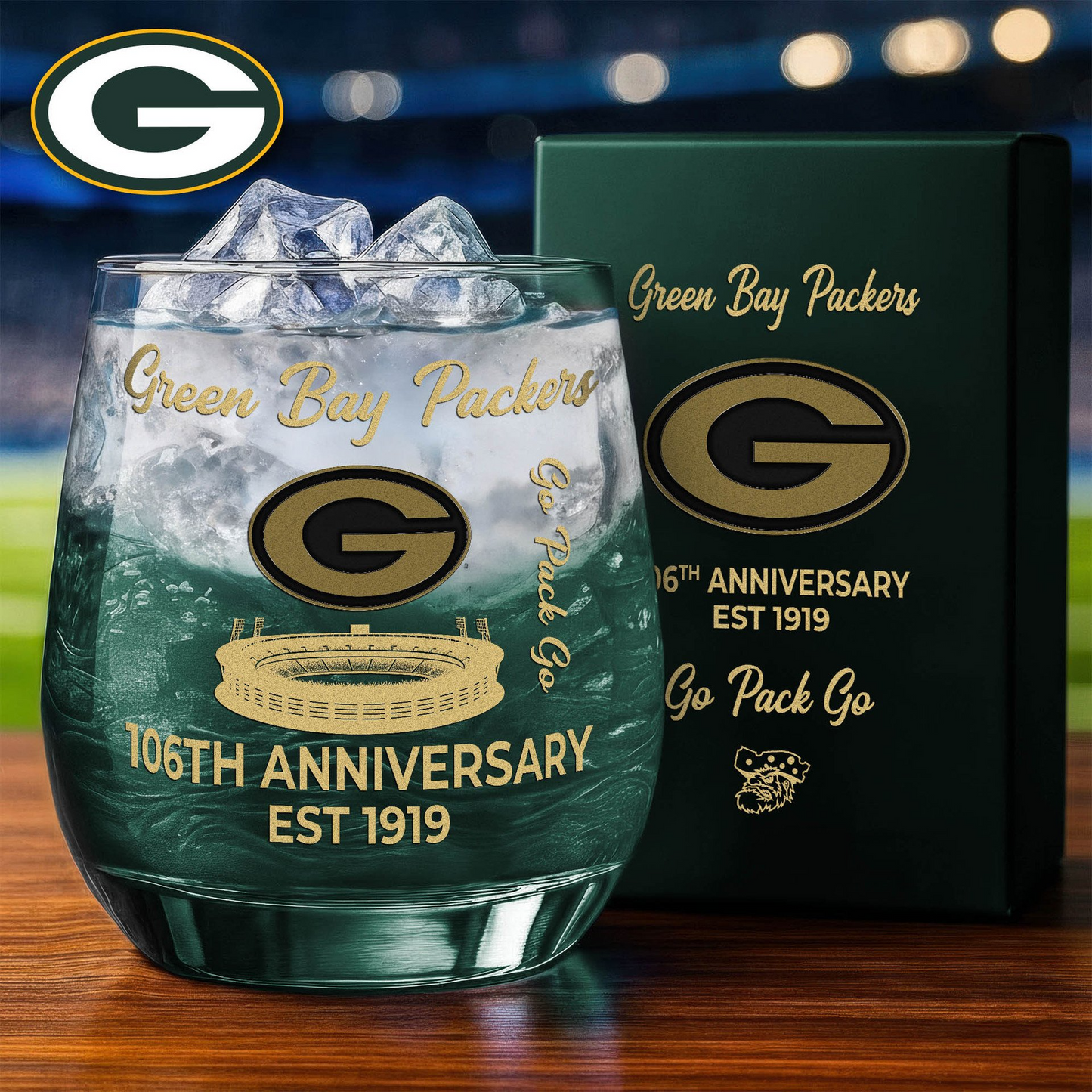 GBP Premium NFL Legacy Celebration Whiskey Glass DDT 111125 NTL
