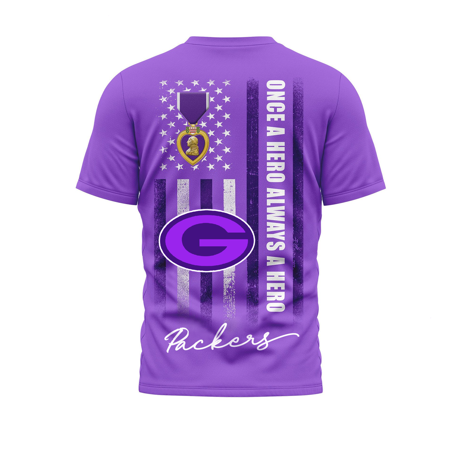 GBP Premium National Purple Hear Day 3D Shirt 300626