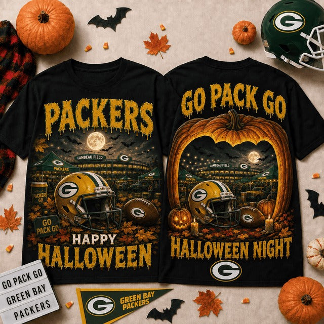 GBP x NFL Halloween Custom Name T Shirt Gift For Fan