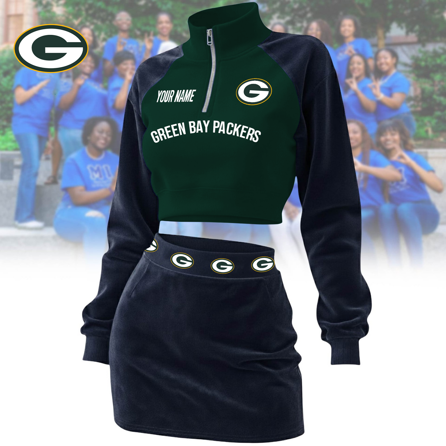 GBP x NFL Premium Long Zip Polo Shirt DDT CTND