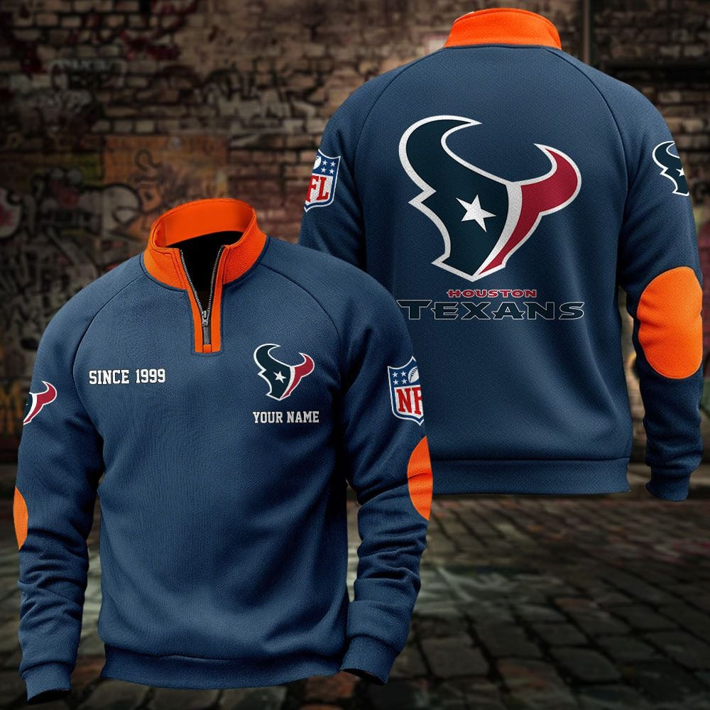 HOU x NFL Sweatshirts Quarter Collared Sweatshirt Pullover DatND DVT