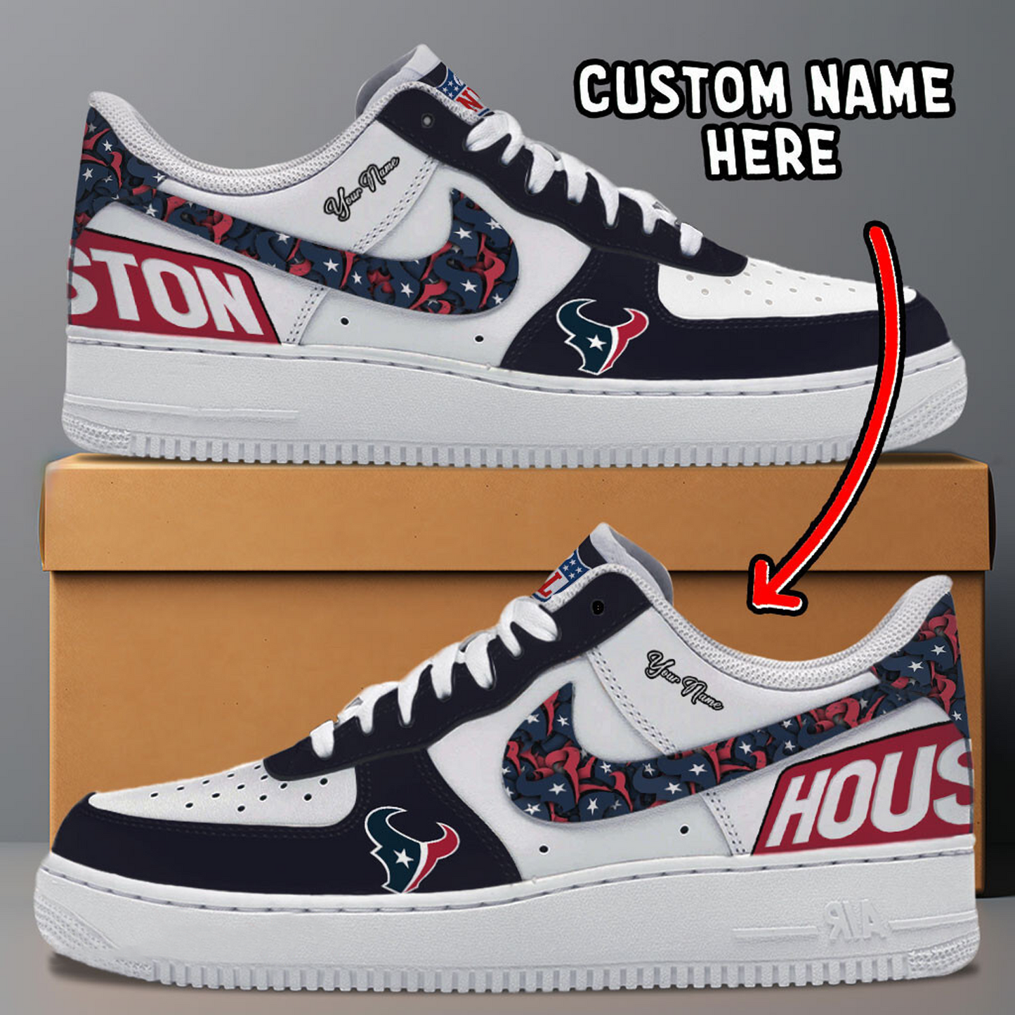HOU x NFL Trending Air Force 1 Personalized DATND TANTD