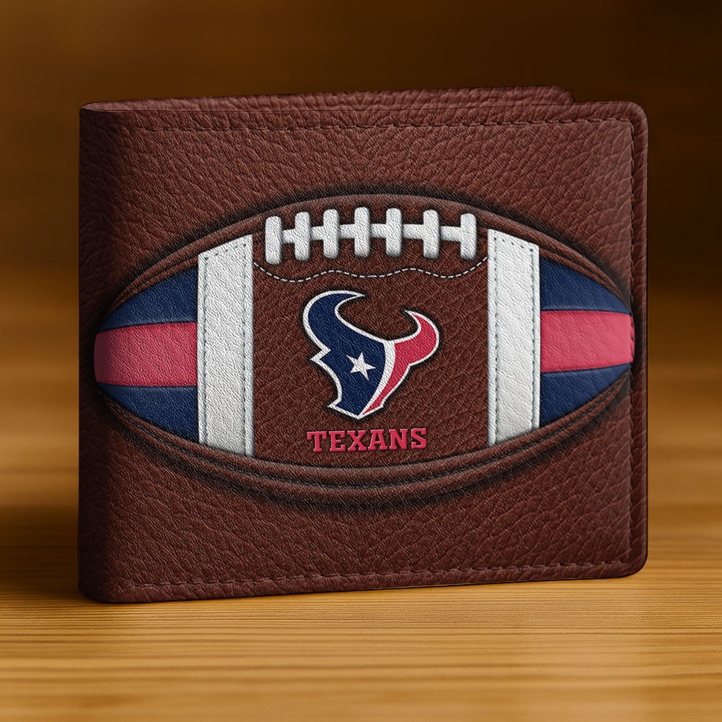 HOU x NFL Football Men Special Brown Wallet DATND TANTD