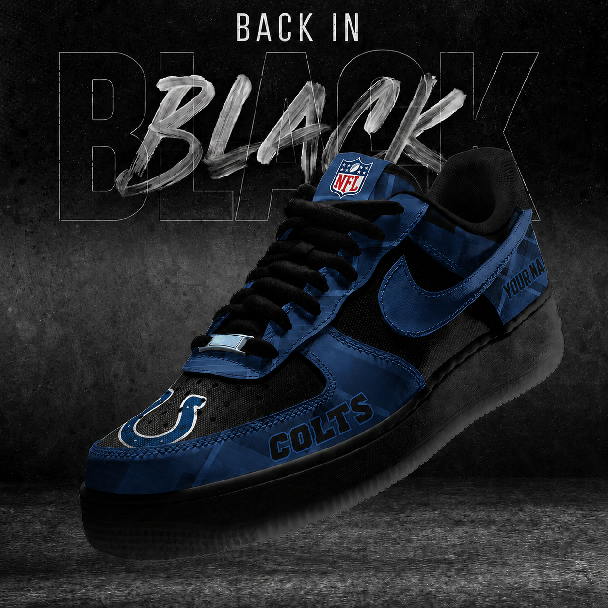 IC x NFL Back In Black V2 AF1 Sneakers 270626