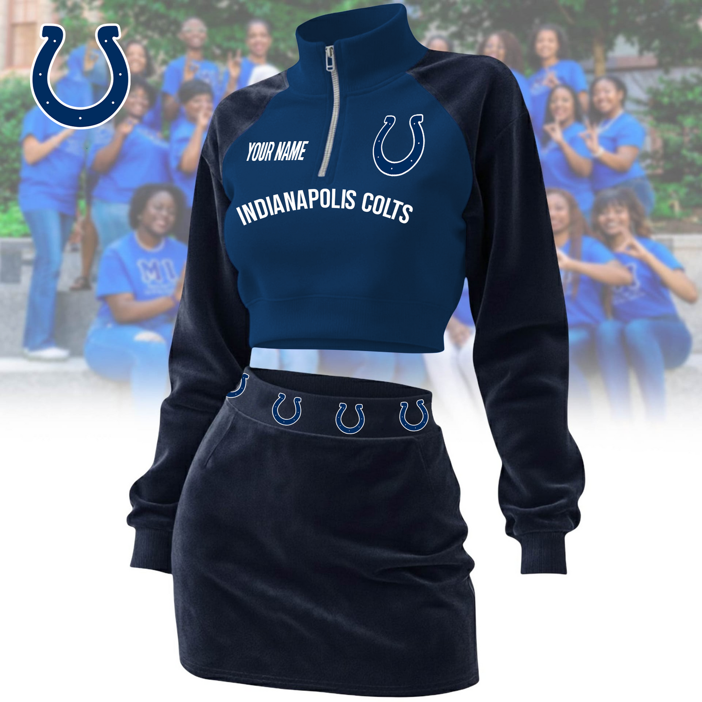IC x NFL Premium Long Zip Polo Shirt DDT CTND