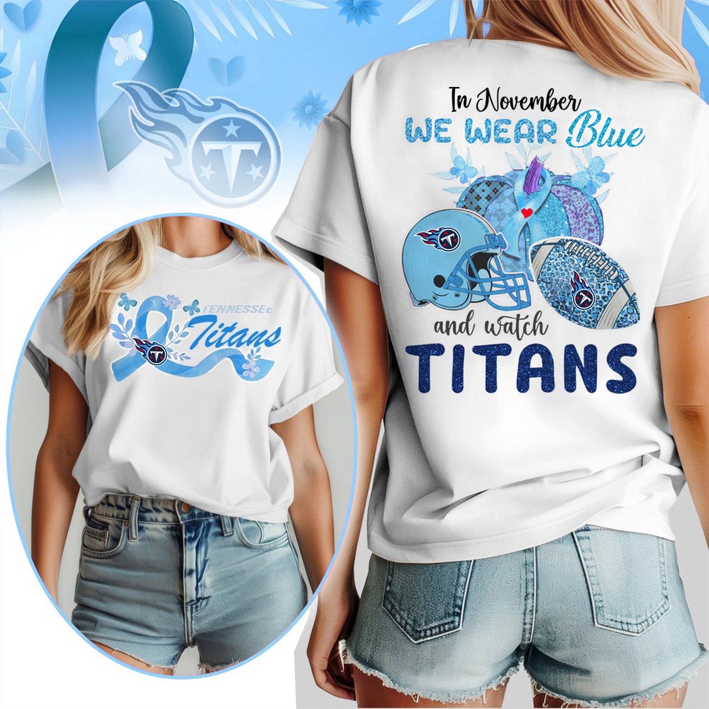 IN NOVEMBER WE WEAR BLUE AND WATCH TEN SHIRT NDT NHM