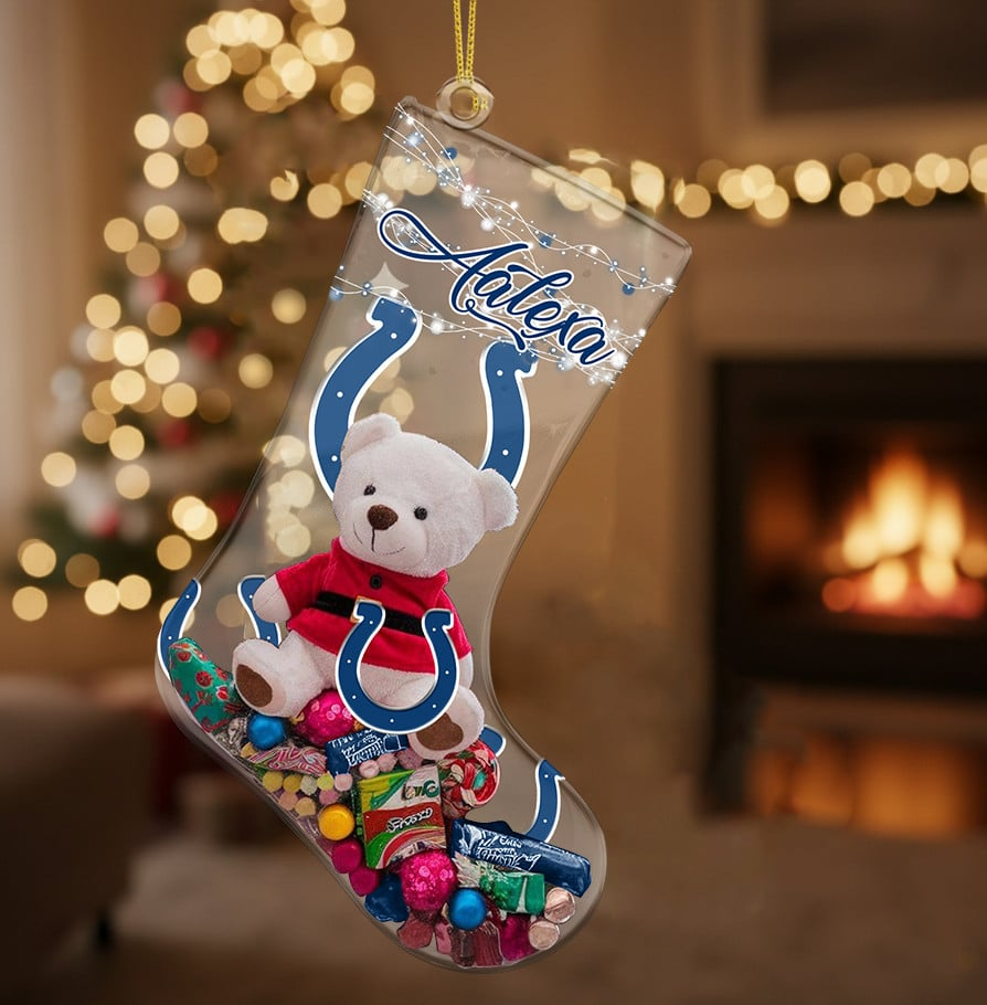 IND x NFL Christmas Personalized Acrylic Ornament DatND DVT