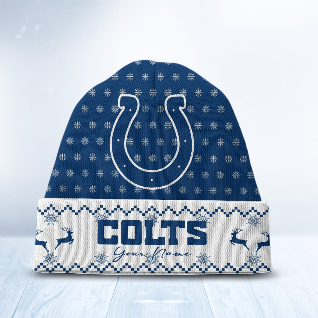 IND x NFL Customized Beanie Hat Christmas DatND DVT
