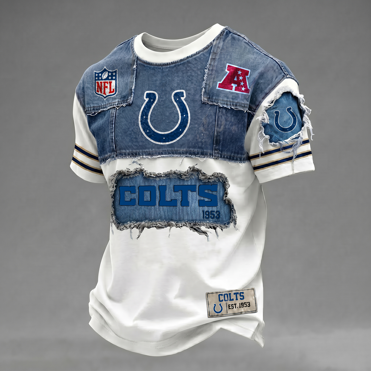 IND x NFL Patchwork Denim T-Shirt DATND TANTD 080626