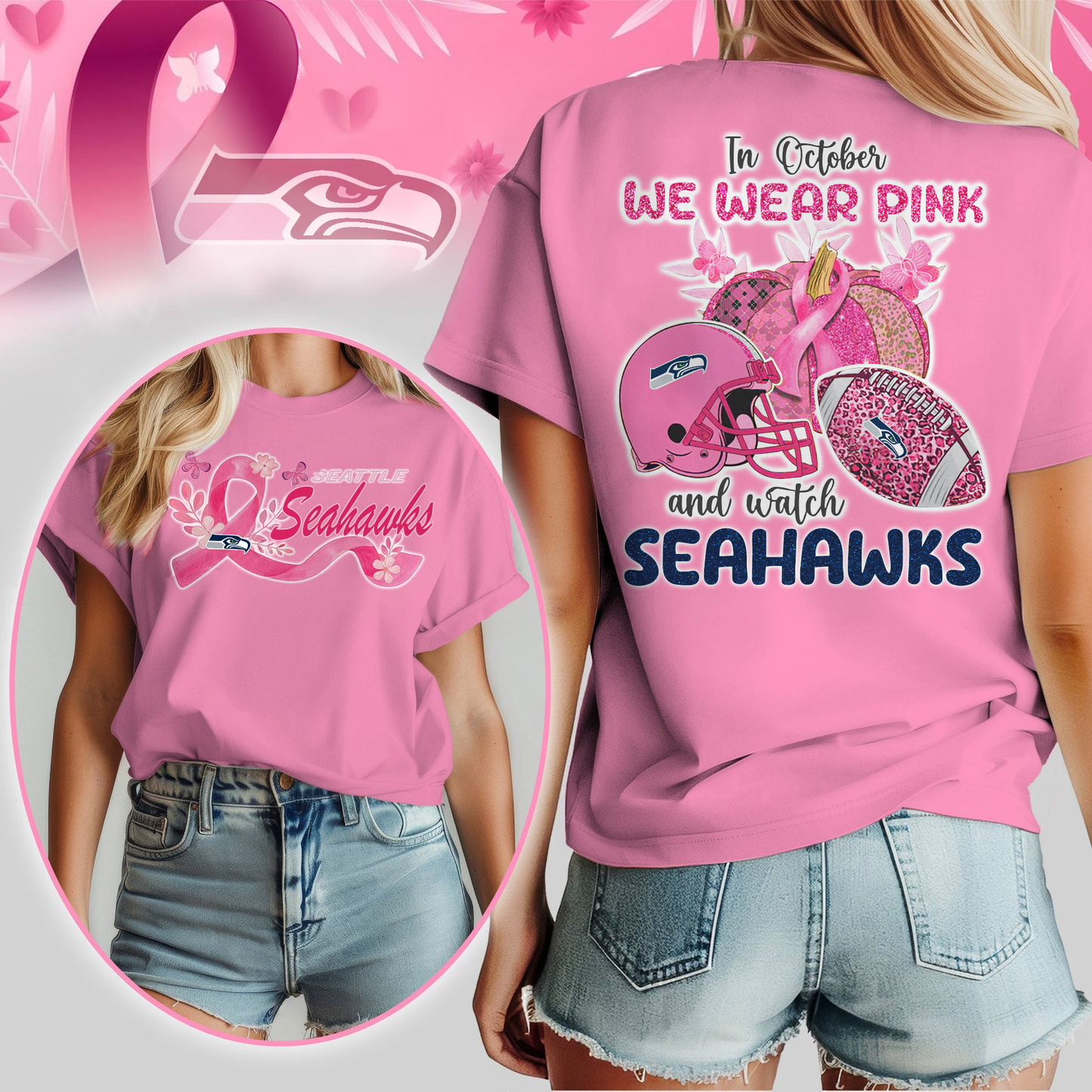 In October We Wear Pink And Watch SS Shirt 300626