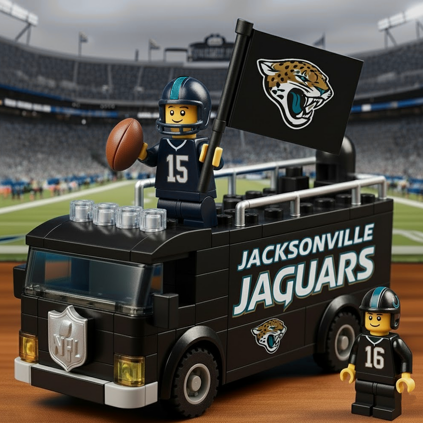 JAC x NFL Building Blocks Bus Toy Set DatND DVT