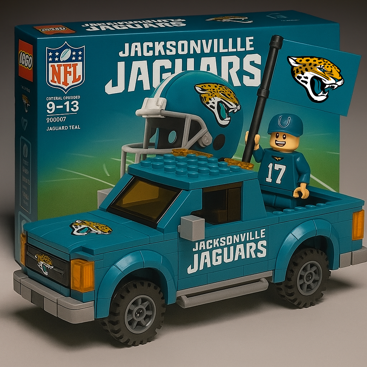 JAC x NFL Building Blocks Truck Toy Set DatND DVT