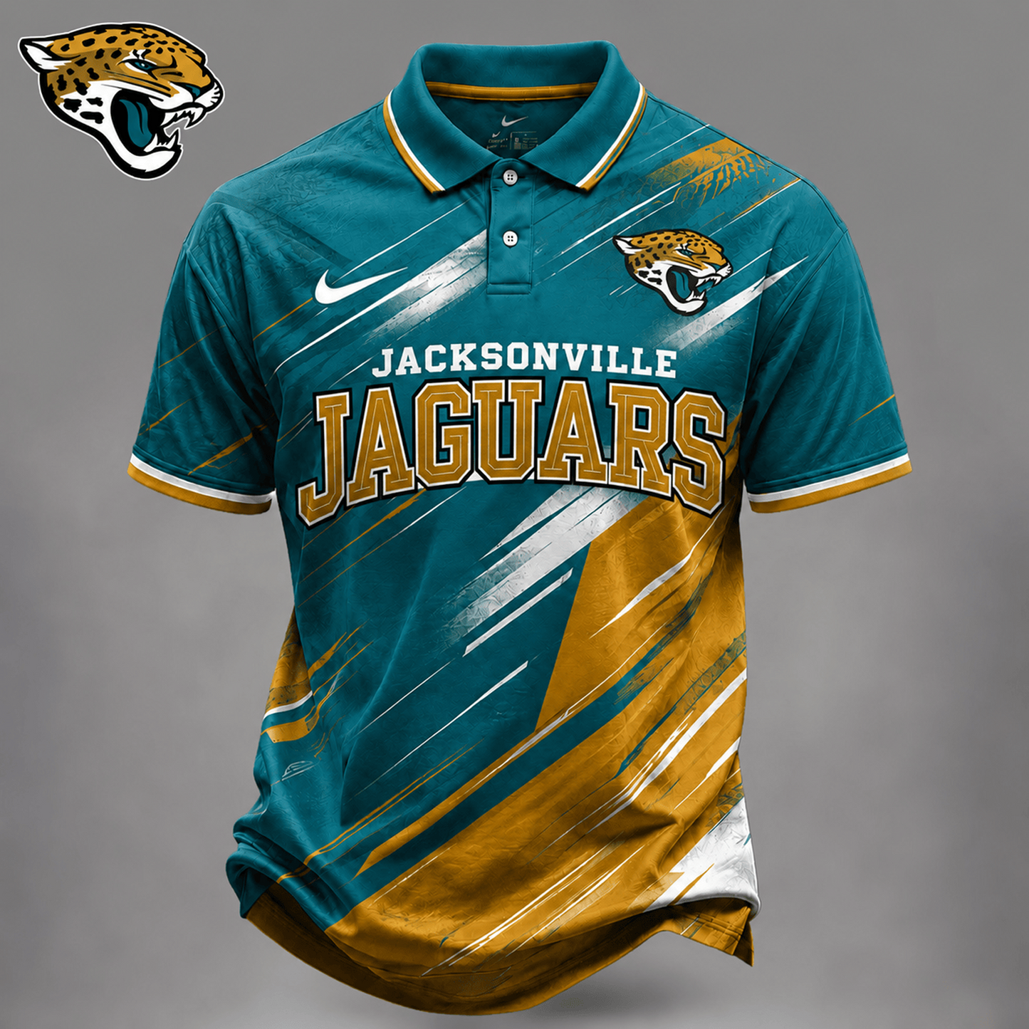 JAC x NFL Premium Bold Stripe Polo Shirt