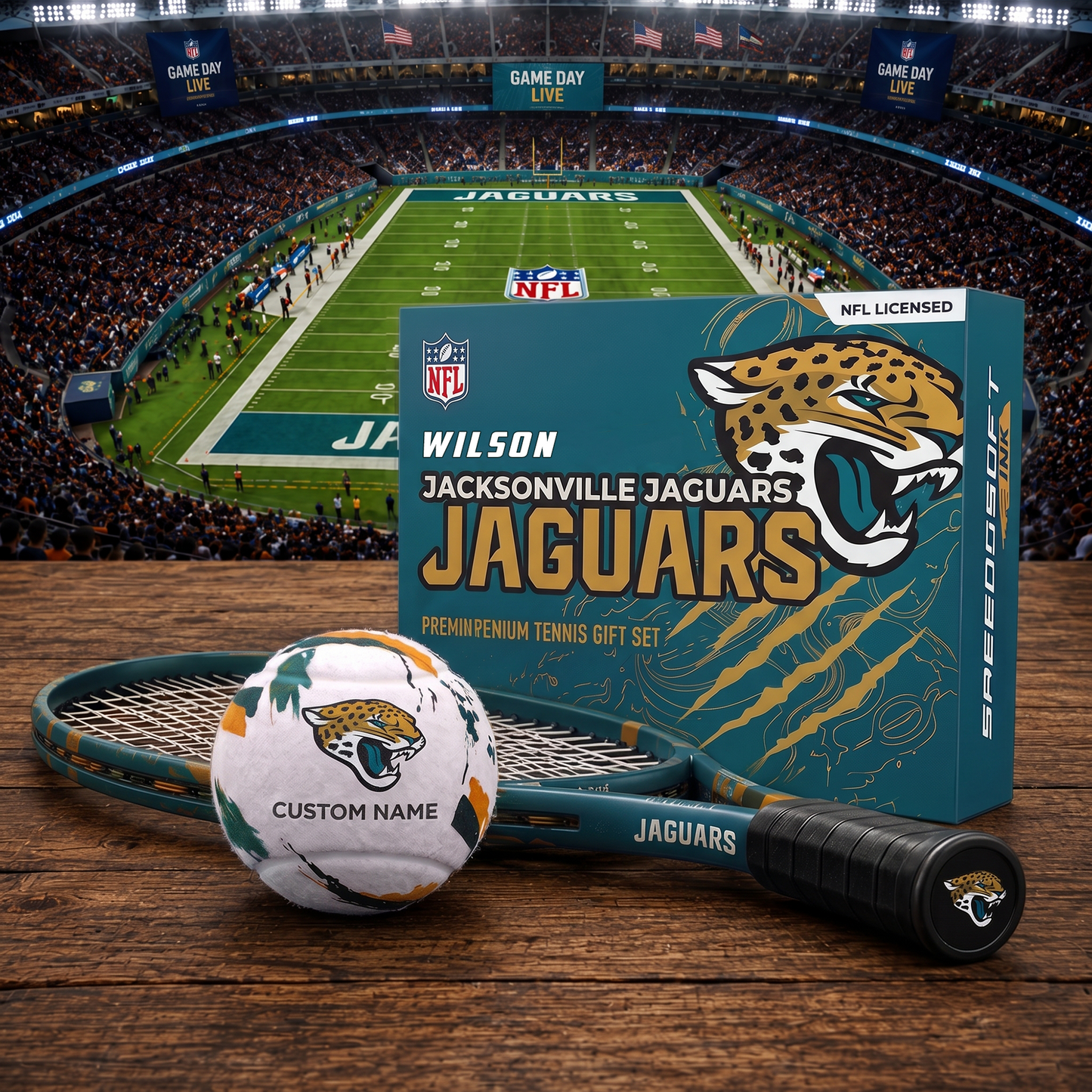 JJ_PREMIUM NFL EXCLUSIVE PERSONALIZED TENNIS BALL SET LIMITED EDTION