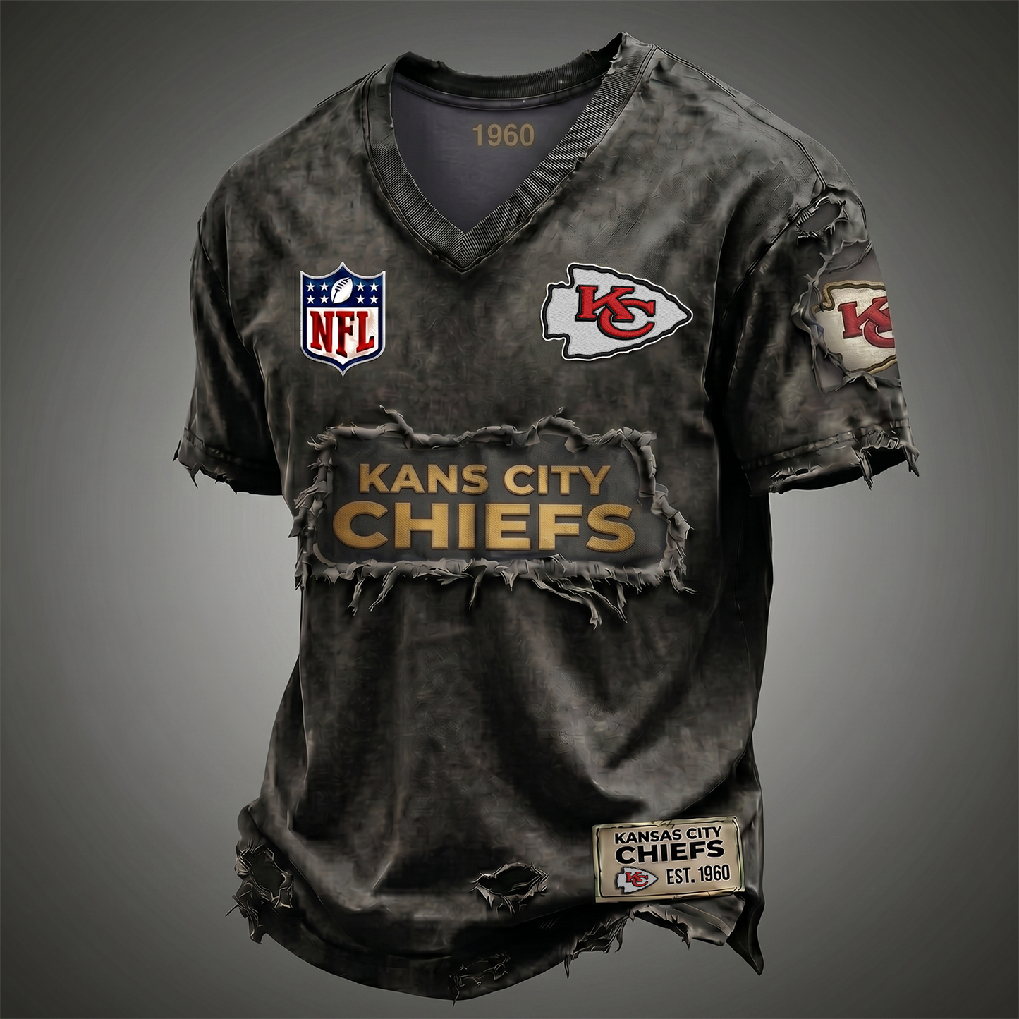 KC NFL Premium V-Neck T-shirt Gift For Fans 0306 NAK DATND NHT