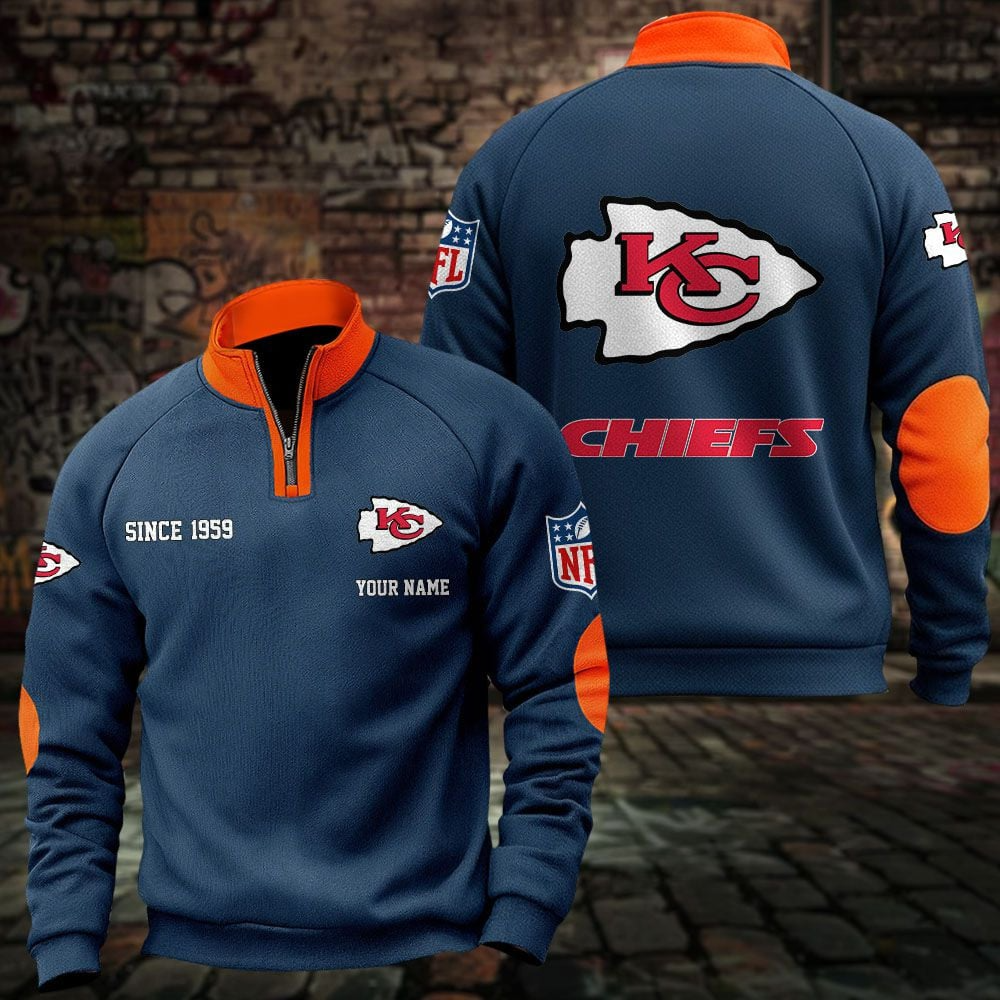KC x NFL Sweatshirts Quarter Collared Sweatshirt Pullover DatND DVT