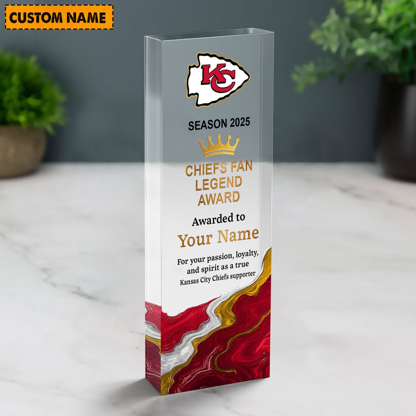 KCC NFL Personalized Acrylic Award Plaque Funny Christmas Gift For Family DDT NTL