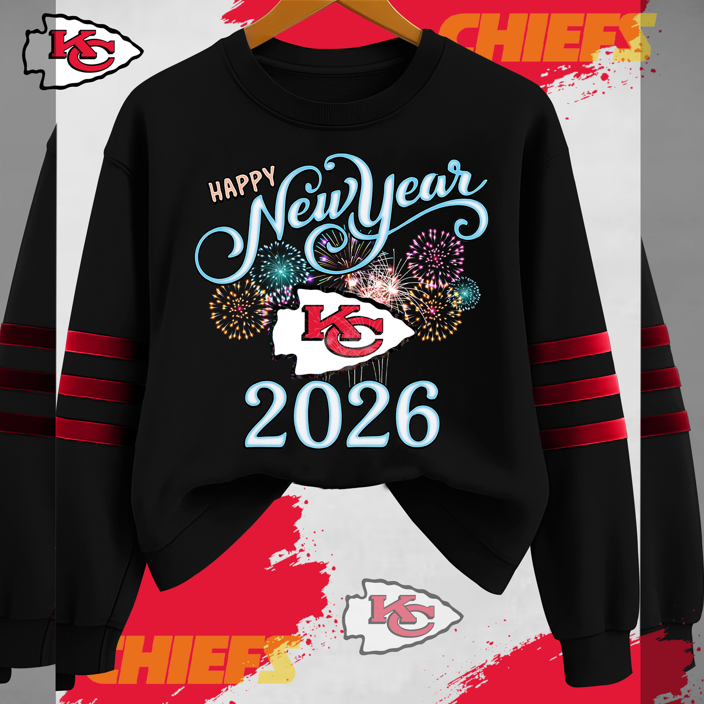KCC Premium NFL Happy New Year 2026 Sweatshirt DDT CTND