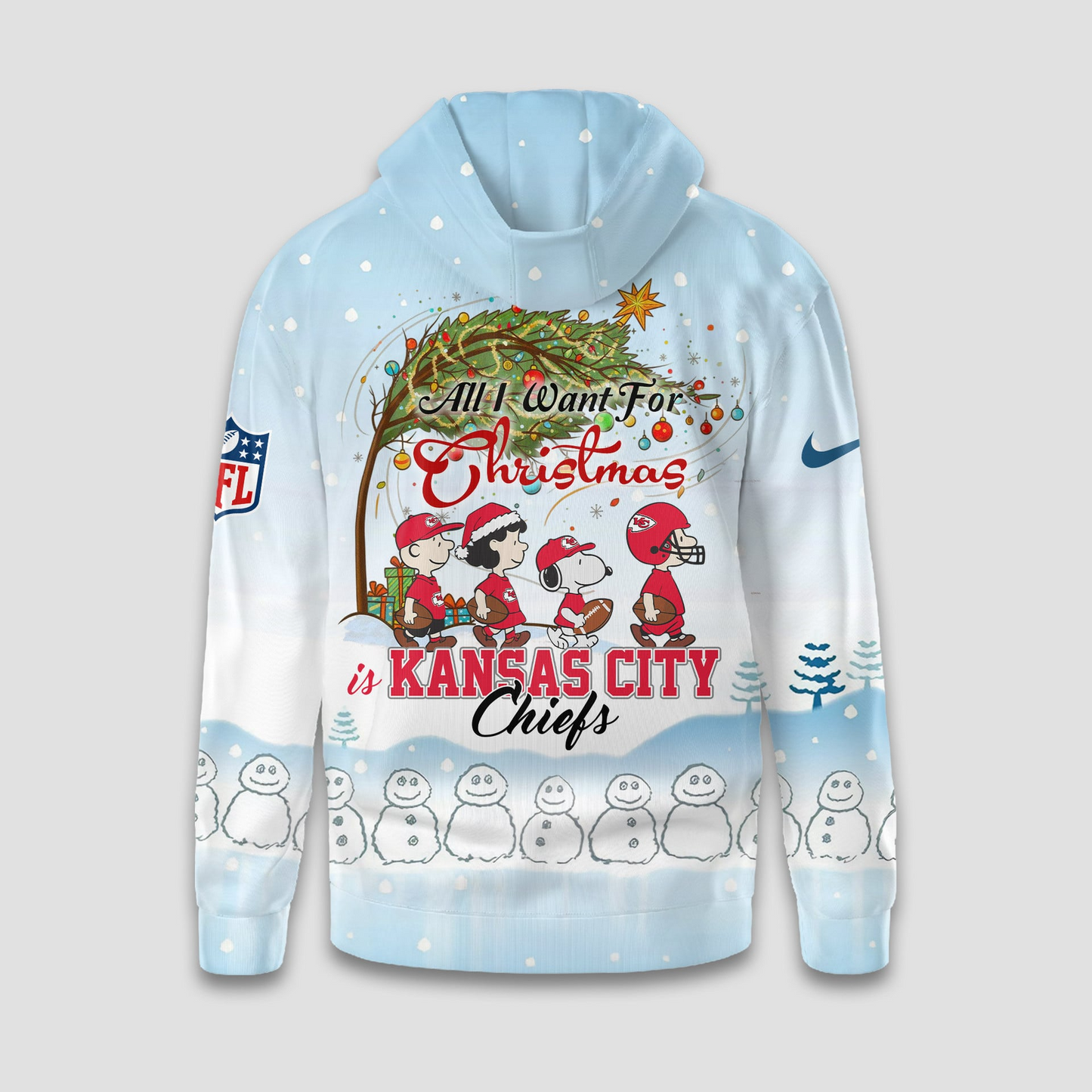 KCC Premium NFL Peanuts Snow Day Hoodie DDT CTND