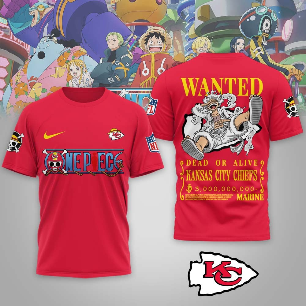 KCC Premium NFL Wanted Monkey D Luffy 3D Shirt DDT NTL