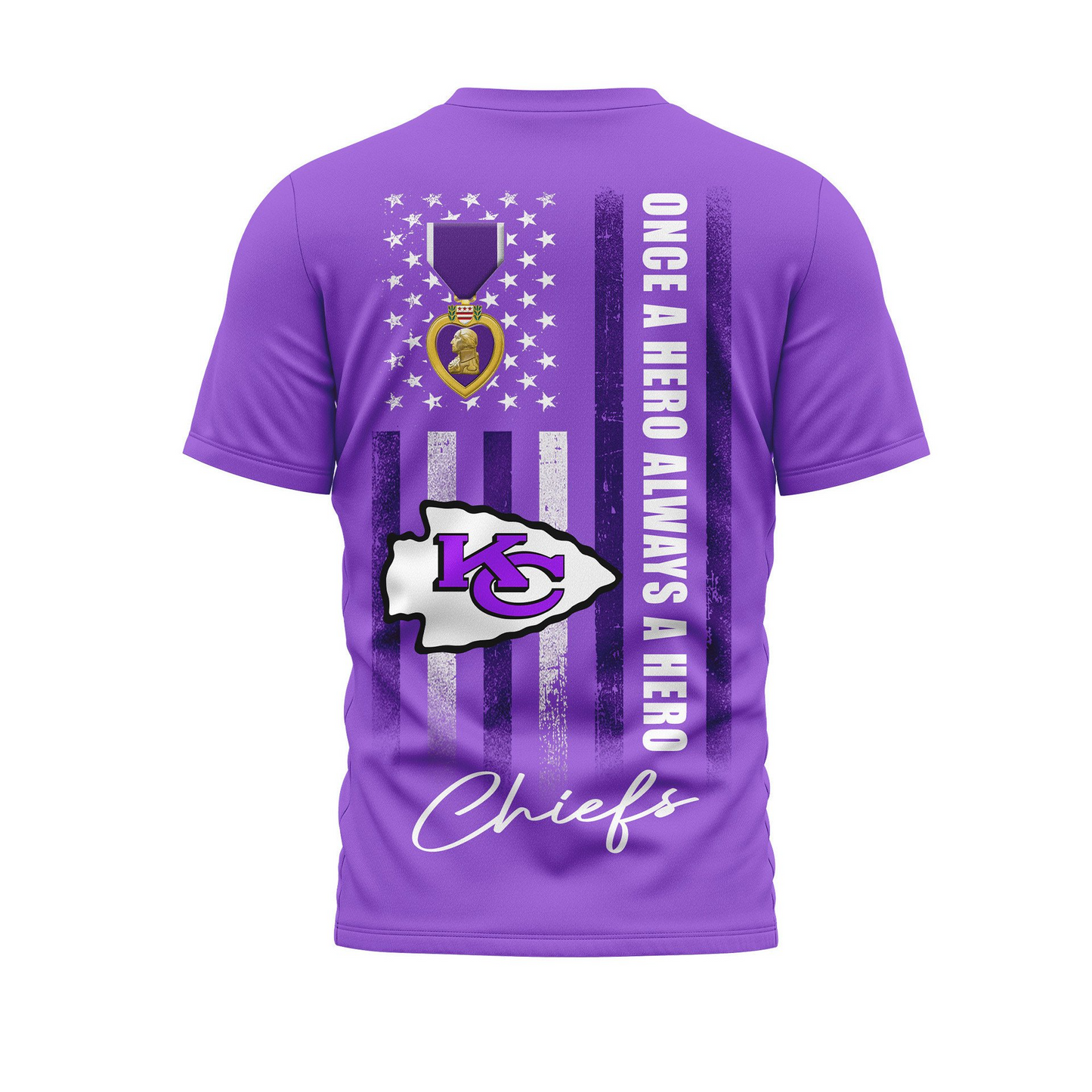 KCC Premium National Purple Hear Day 3D Shirt 300626