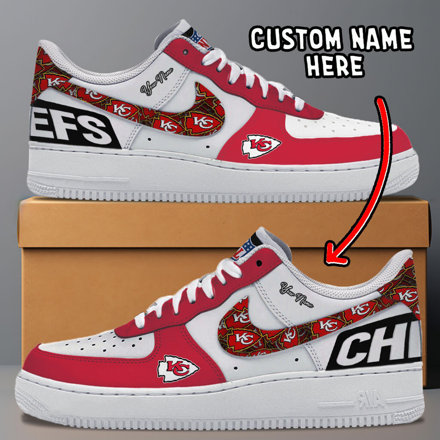 KCC x NFL Trending Air Force 1 Personalized DATND TANTD