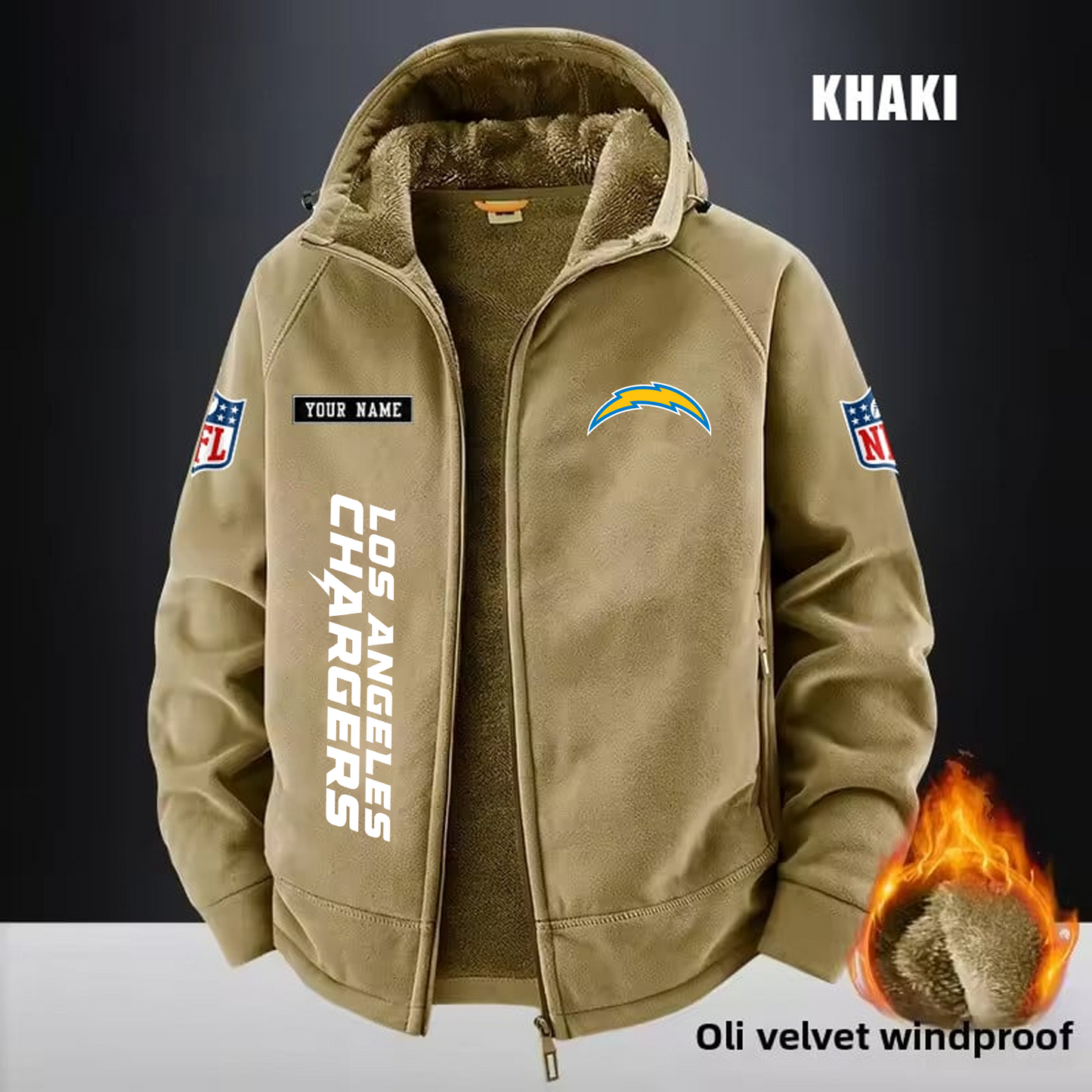 LAC x NFL 3D Half-zip Hoodie DATND TANTD