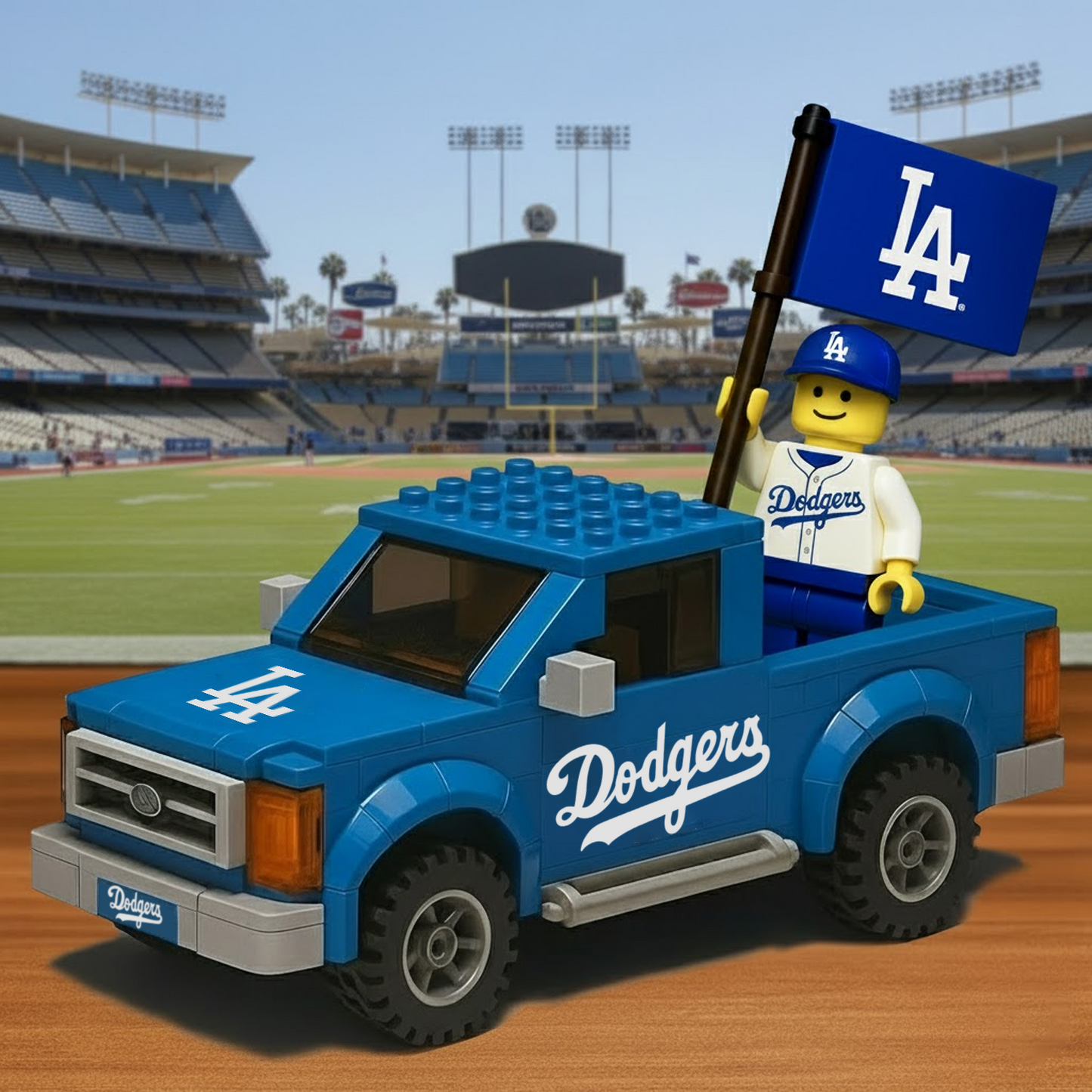 LAD x MLB Building Blocks Truck Toy Set DatND DVT
