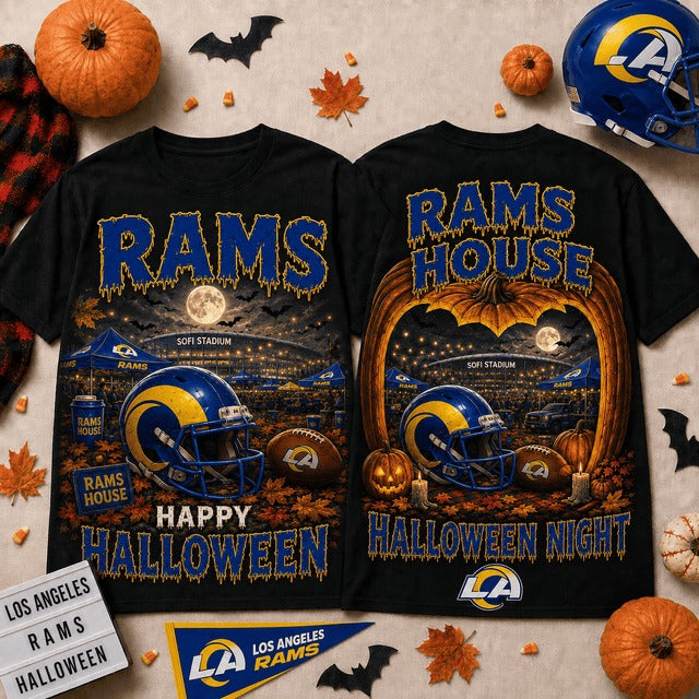 LAR x NFL Halloween Custom Name T Shirt Gift For Fan