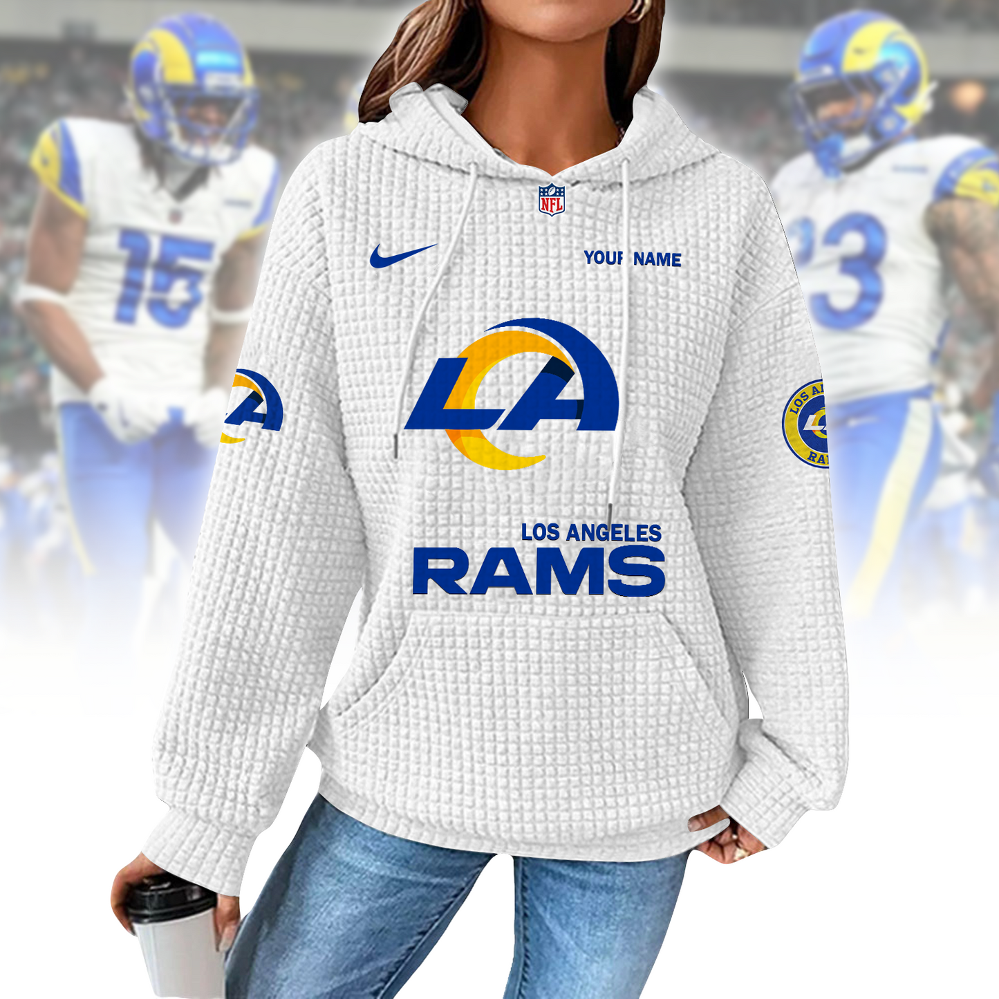 LAR x NFL Waffle Hoodie 0310 DatND DVT