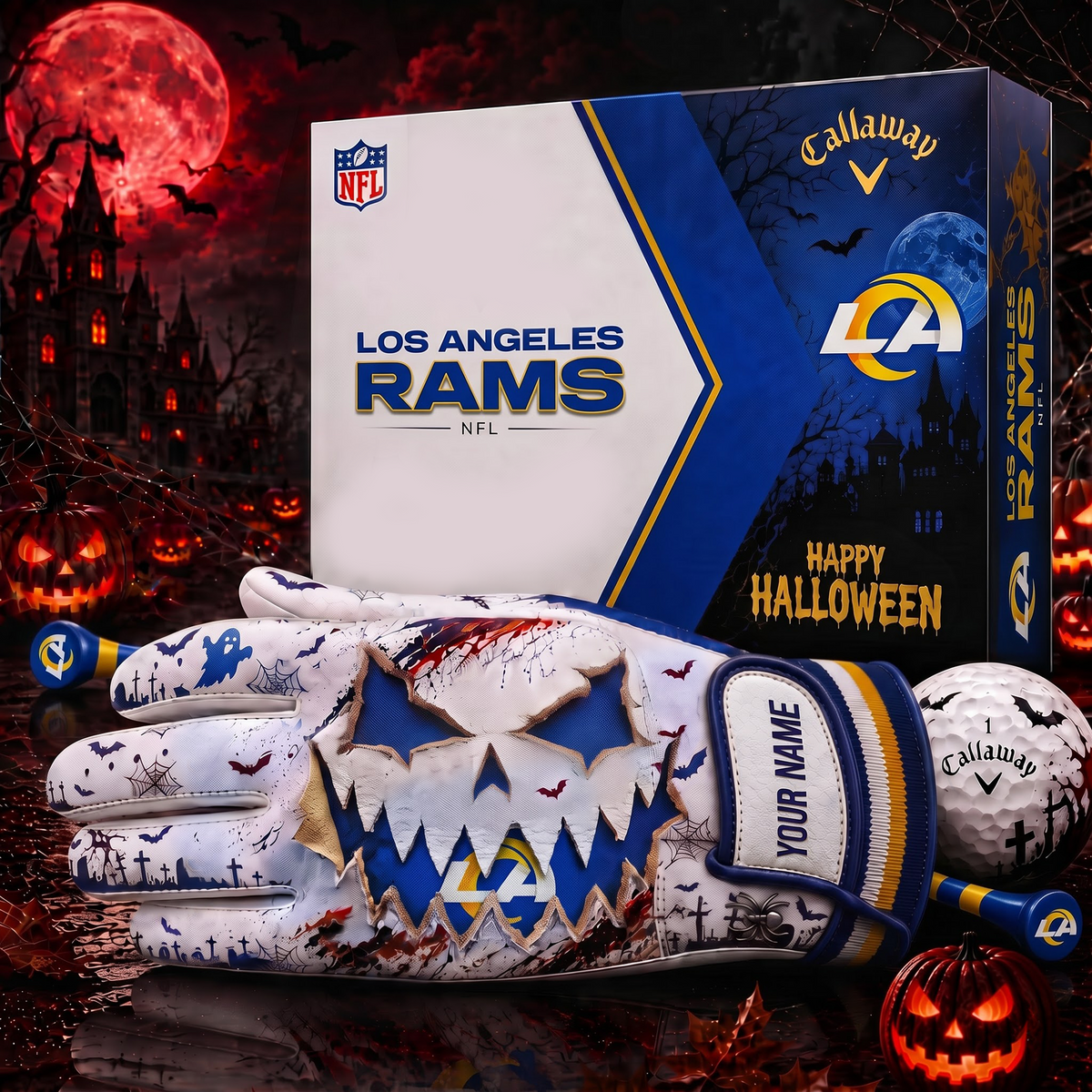 LAR_SIGNATURE NFL DELUXE PERSONALIZED GOLF GLOVE LIMITED EDITION V2
