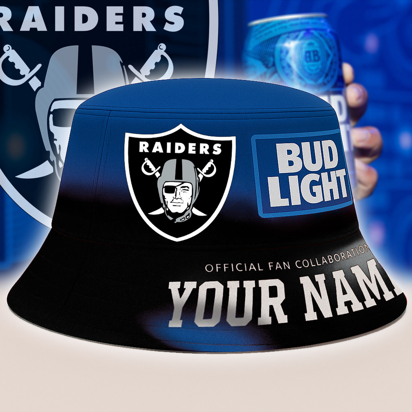 LVR x NFL Bud Light Personalized Bucket Hat DATND TANTD