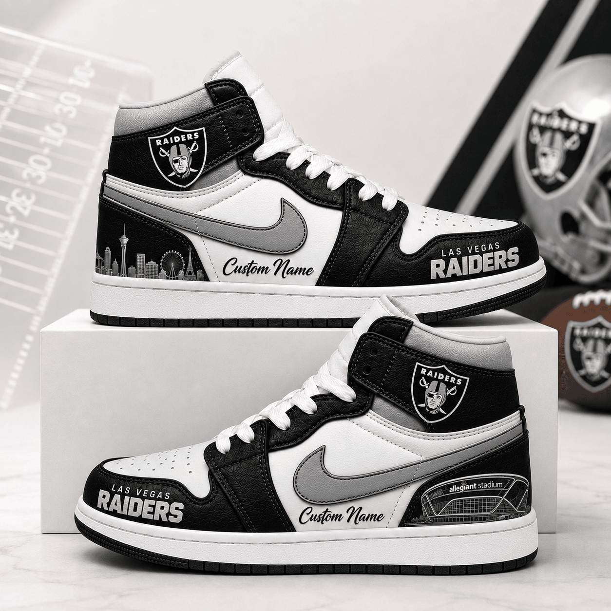 LVR x NFL Luxury Air Jordan 1 Sneakers 230626