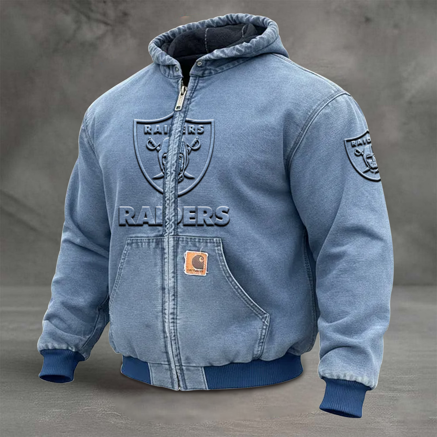 LVR x NFL Retro Hooded Sweatshirt Jacket Casual Workwear Denim Jacket DATND TANTD