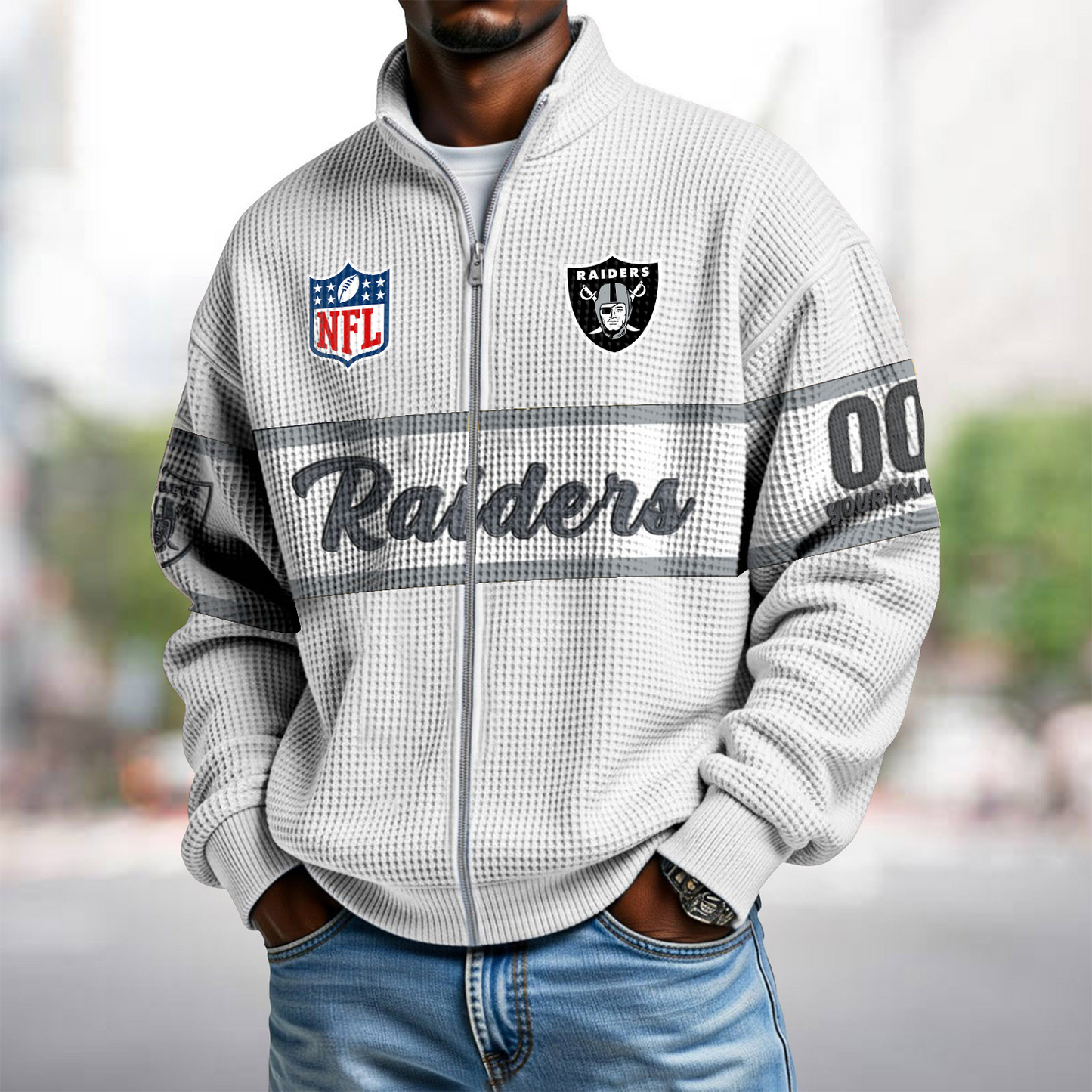 LVR x NFL Waffle Zip-Up Sweatshirt DATND TANTD