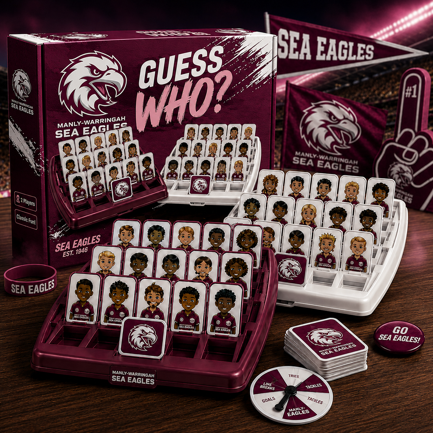 MAN X NRL ELITE FAN GUESS WHO BOARD GAME COLLECTOR EDITION