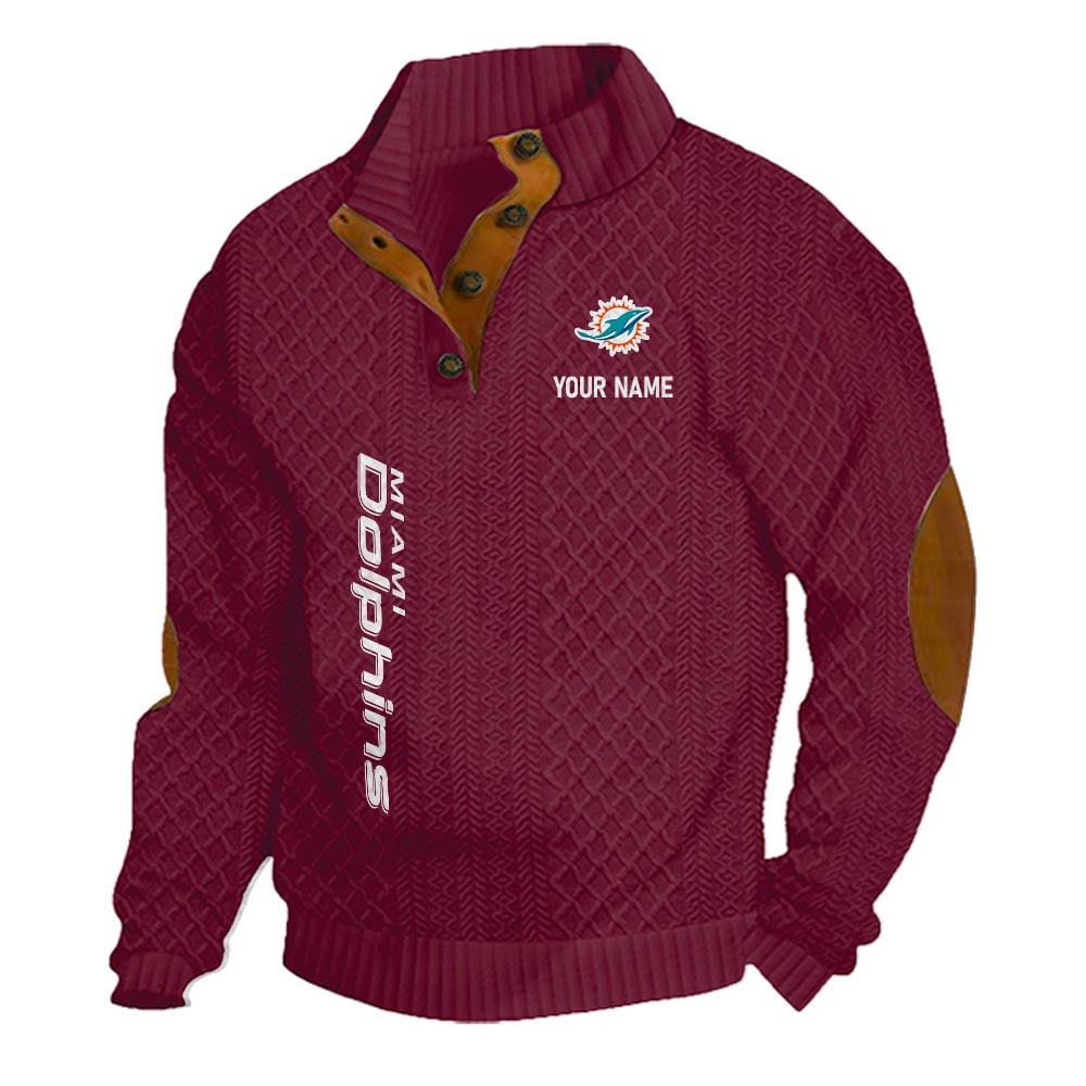MD NFL Basic Knitted Stand Collar Sweatshirt DDT CTND