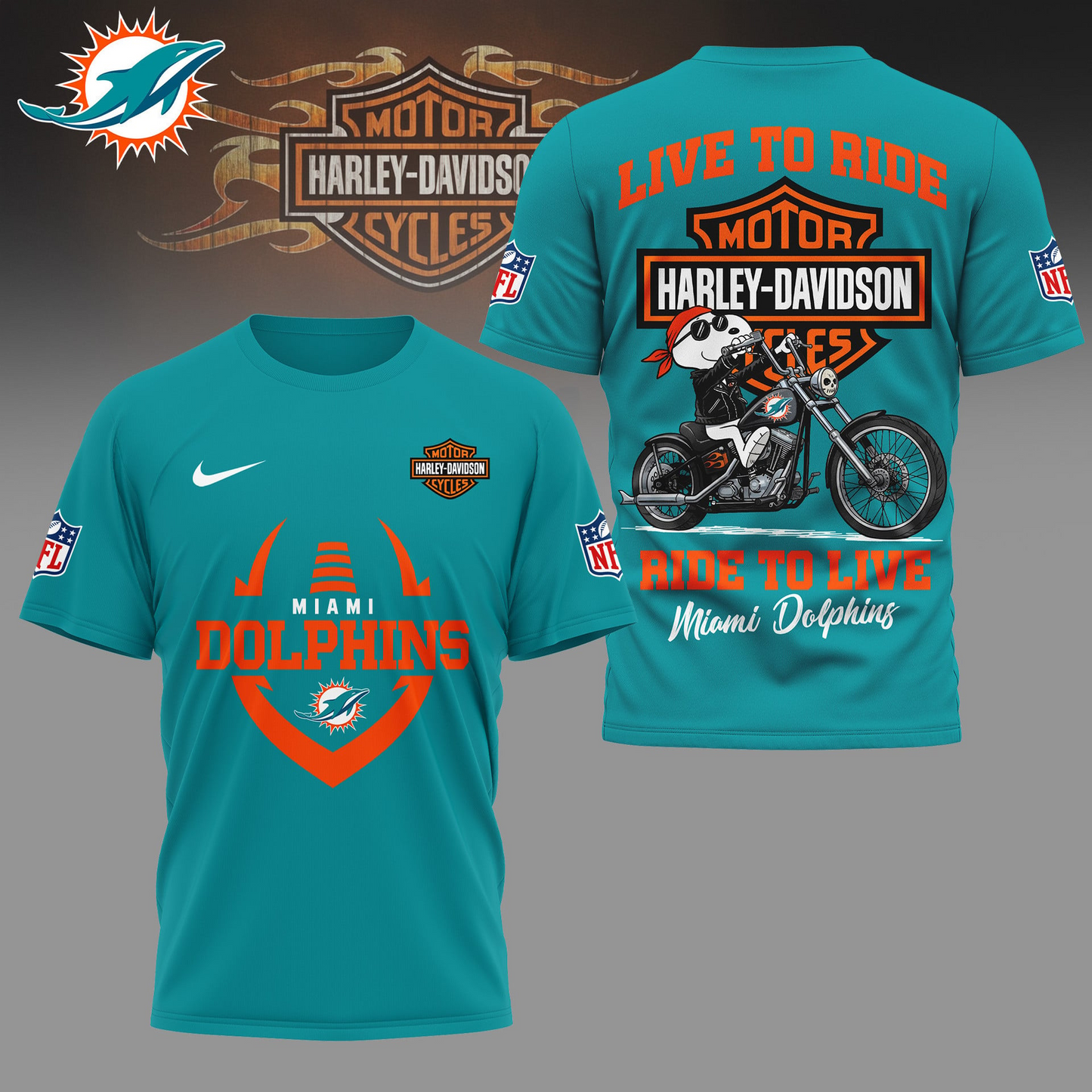 MD Premium NFL Snoopy Motorcycle 3D Shirt DDT CTND