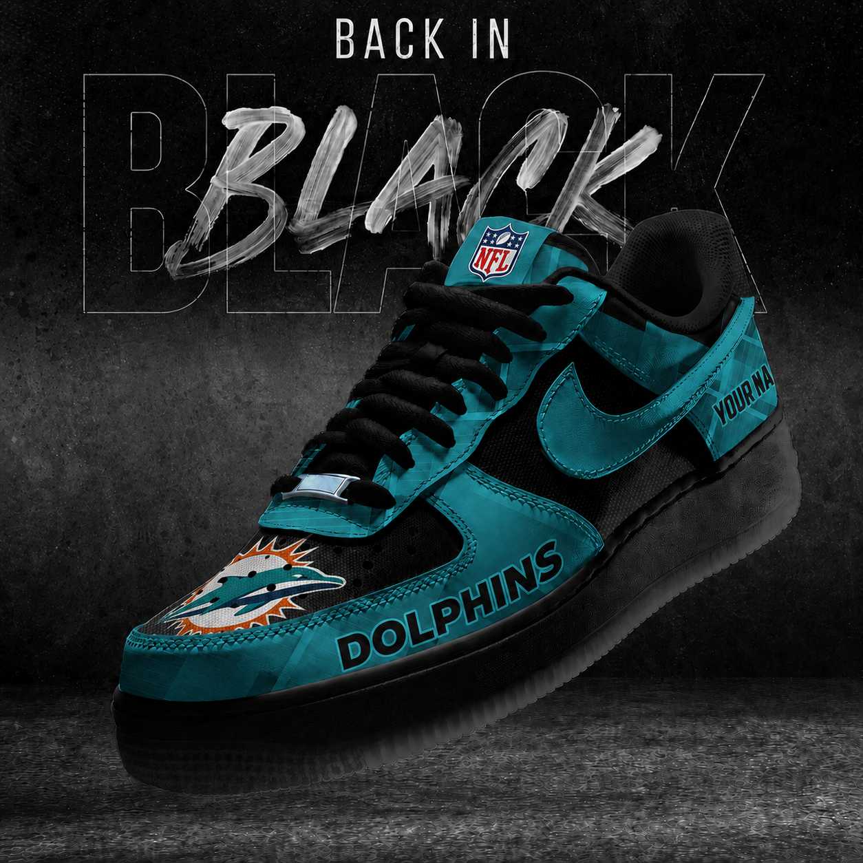 MD x NFL Back In Black V2 AF1 Sneakers 270626