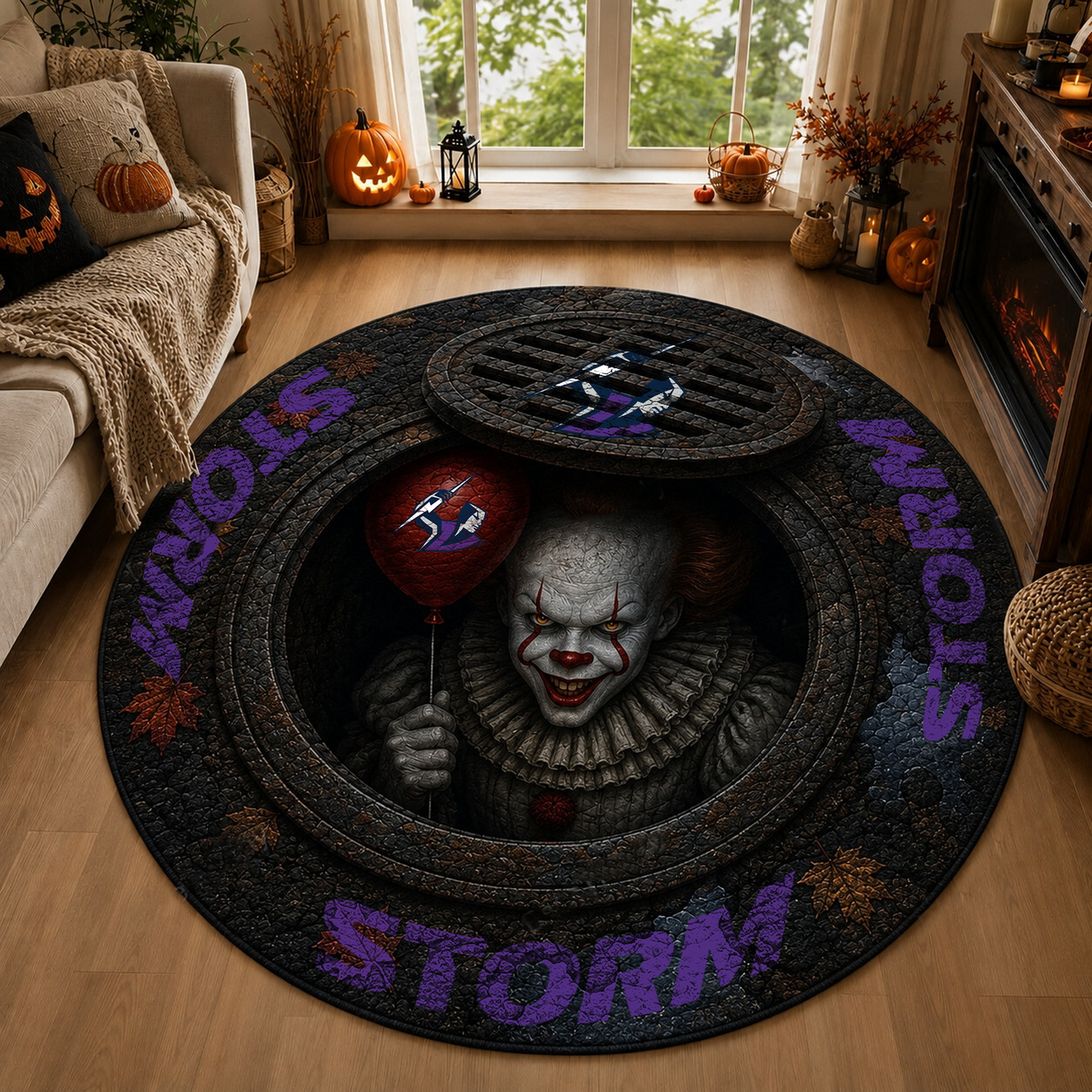 MEL x NRL Halloween IT Rug