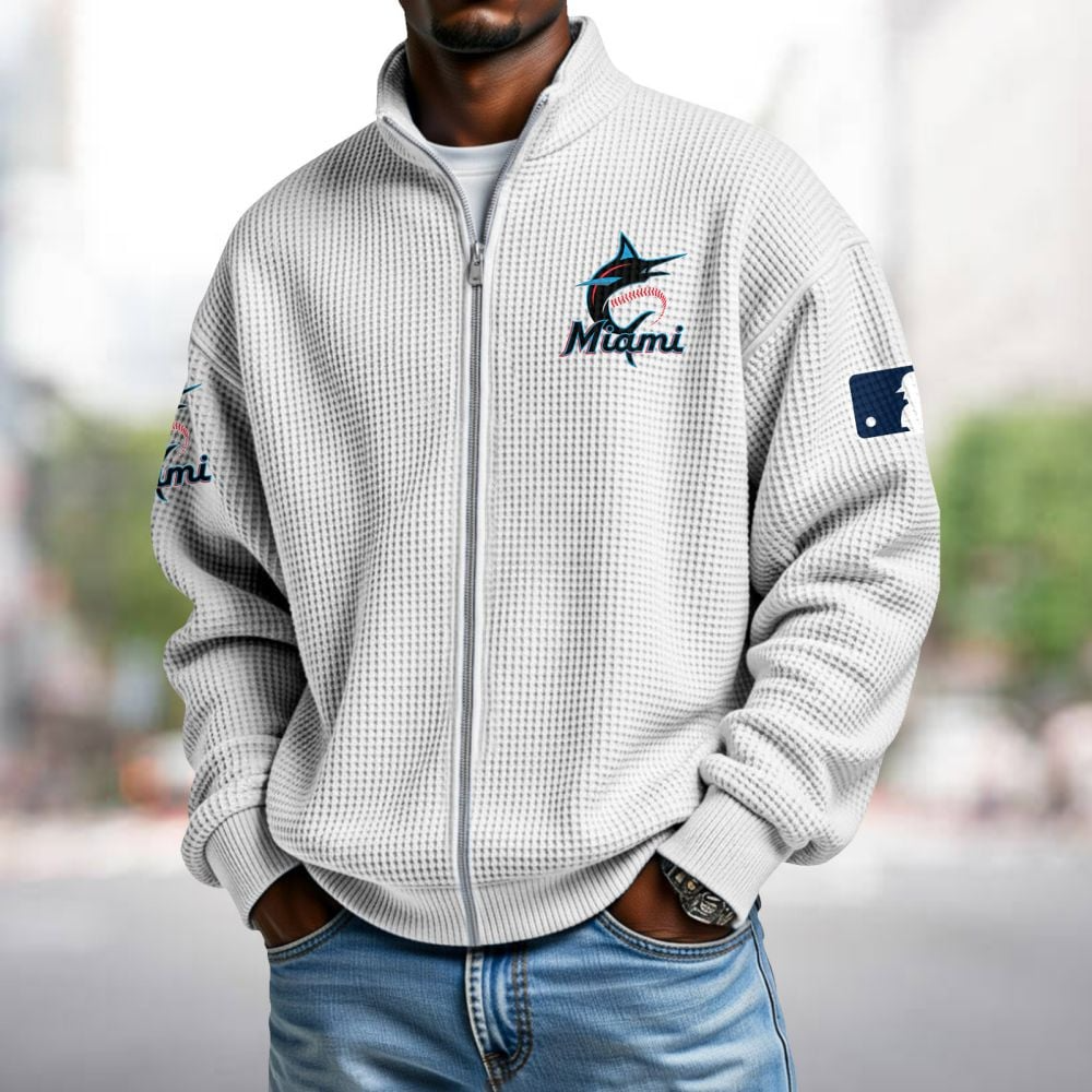 MIA x MLB Waffle Zip-Up Sweatshirt DatND DVT