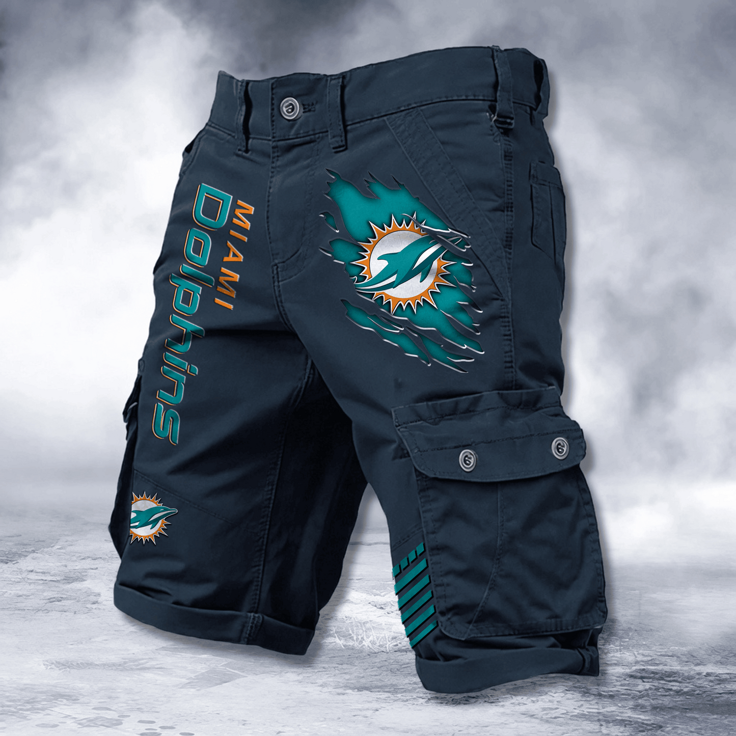 MIA x NFL Cotton Cargo Shorts DATND TANTD 2705
